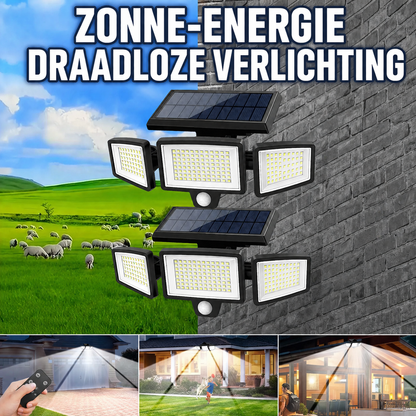 LumiGuard | Draadloze Solar Buitenlamp met Bewegingssensor