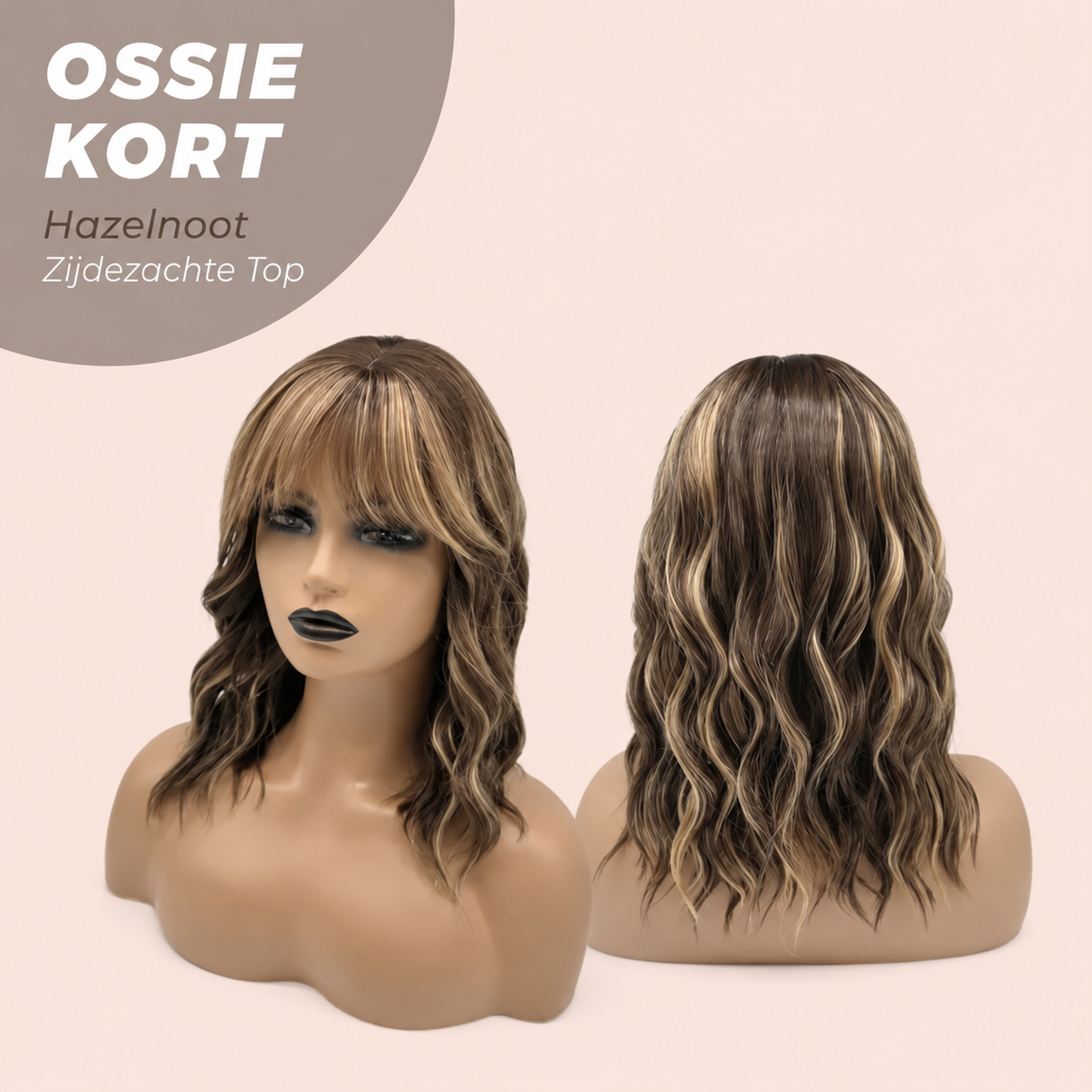 Sienna Wave | Korte Golvende Pruik met Pony voor een Natuurlijke Uitstraling