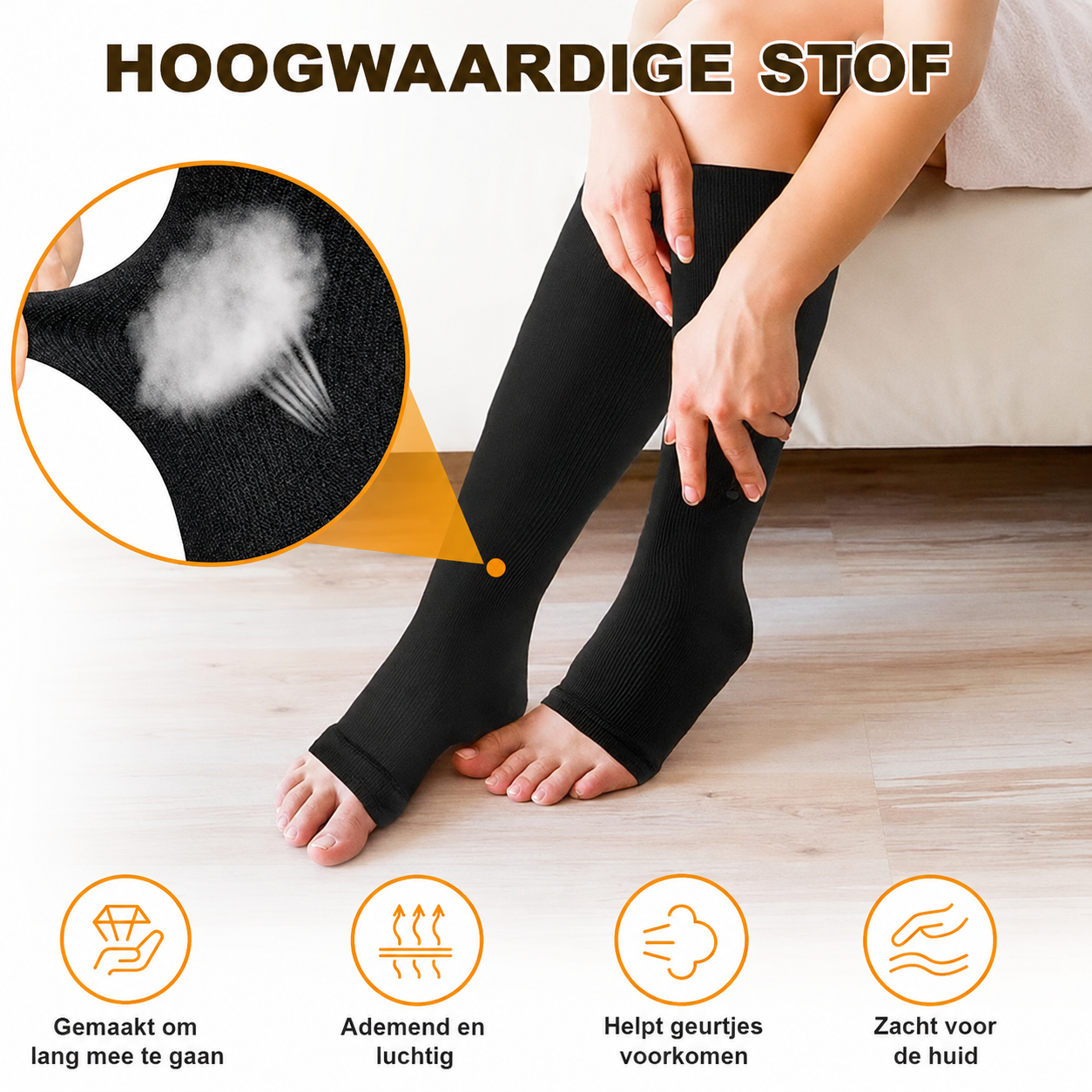 SportRits | Compressiesokken Met Rits Voor Actieve Benen