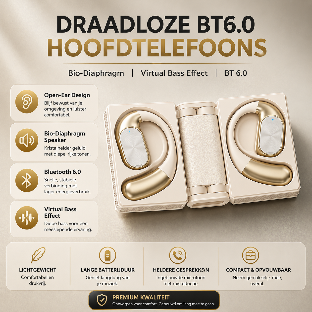 NovaSound | Draadloze Over-Ear Koptelefoon