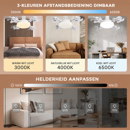 LED Plafondventilator | Frisse Lucht & Sfeervol Licht