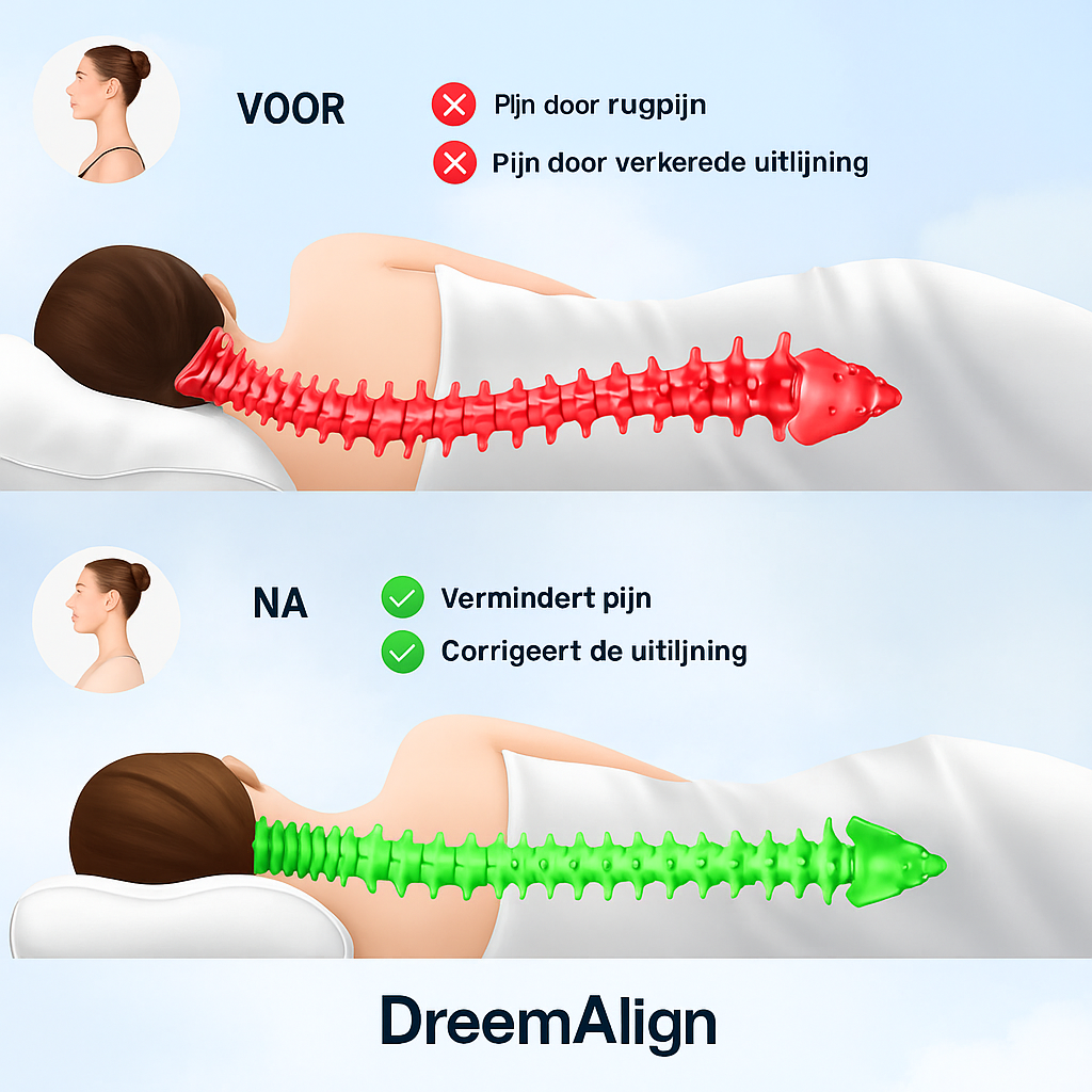 DreamAlign | Ergonomisch Kussen voor Pijnvrij en Rustgevend Slapen
