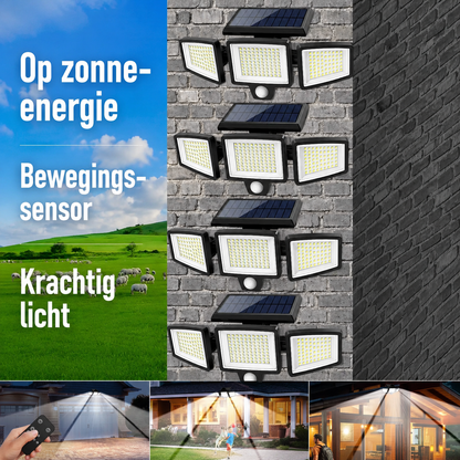 LumiGuard | Draadloze Solar Buitenlamp met Bewegingssensor