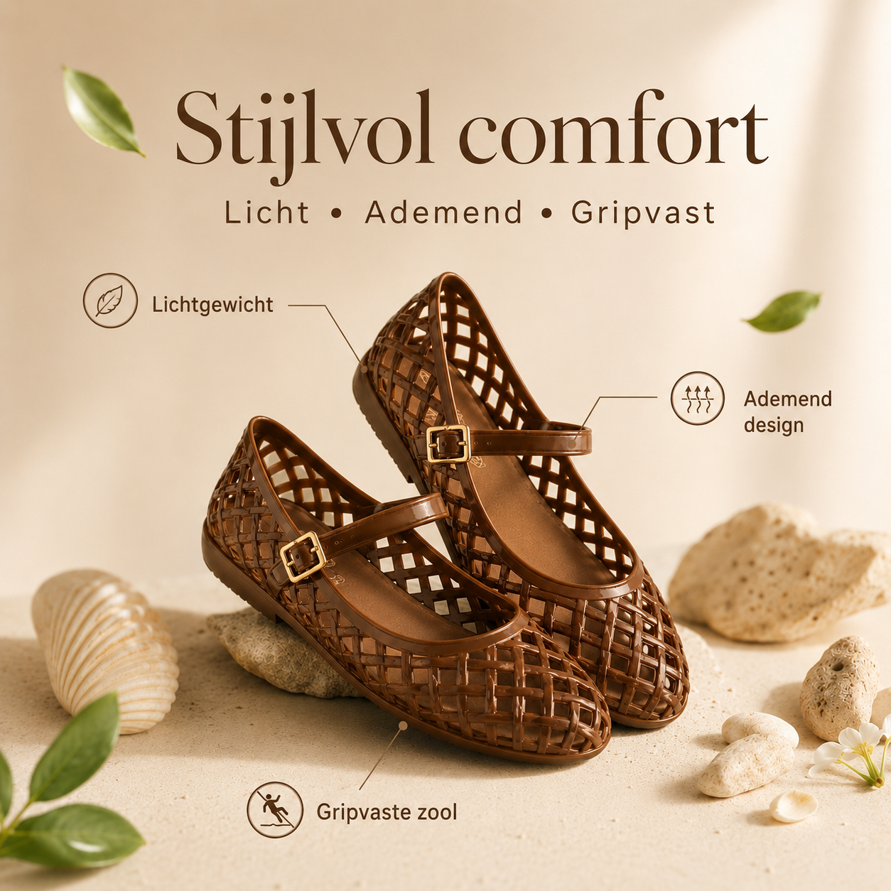 JellyComfort | Waterbestendige Damesflats Voor Zomerse Dagen