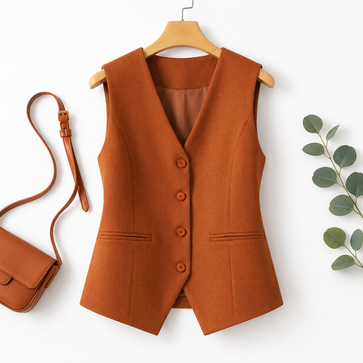 Élan Vest |Dames Elegante Giletblazer met V-Hals