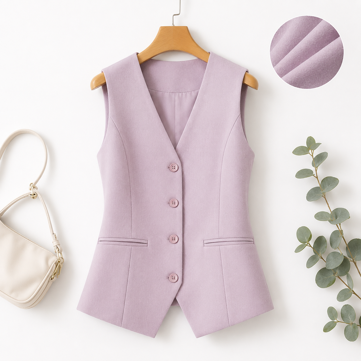 Élan Vest |Dames Elegante Giletblazer met V-Hals