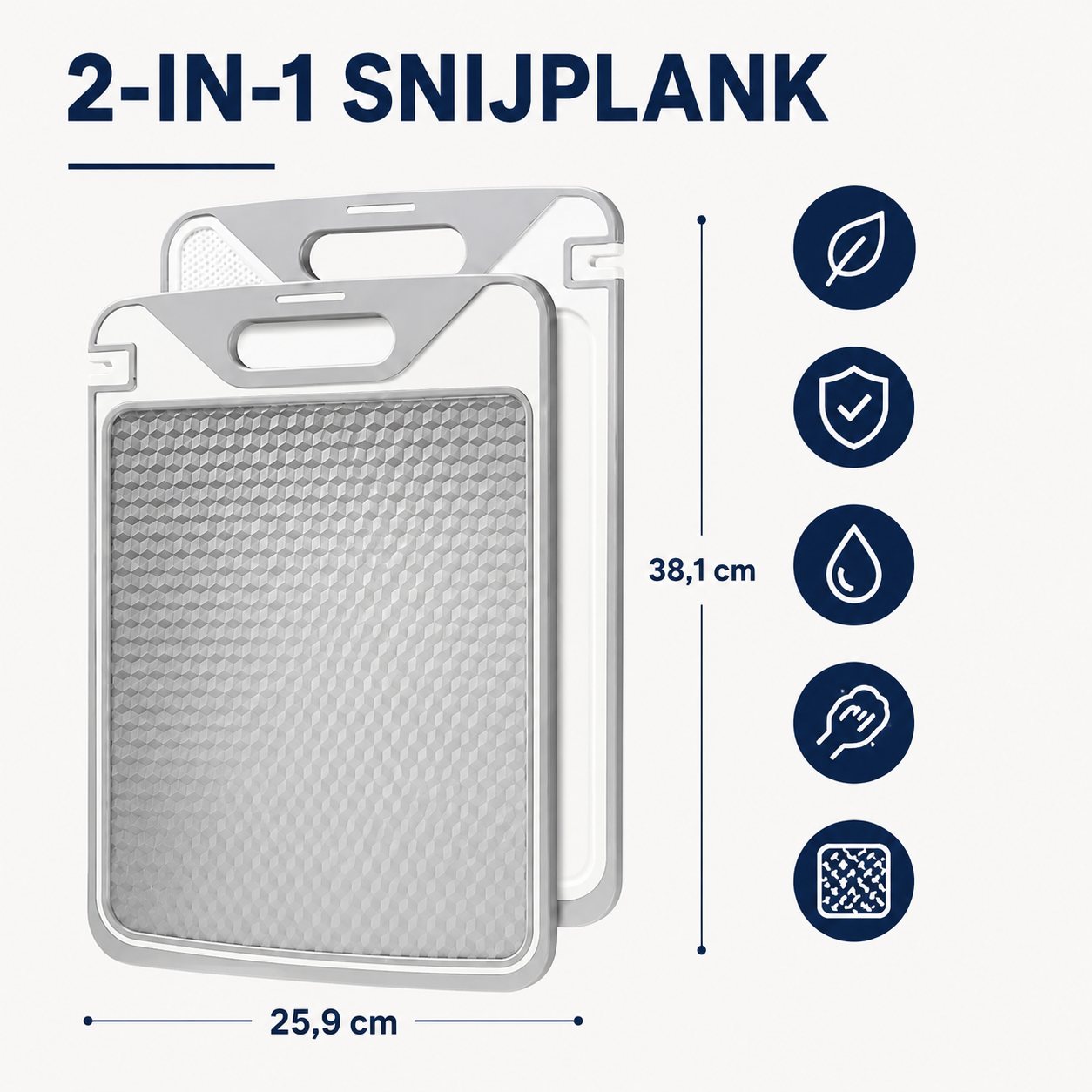 Snijplank | Dubbelzijdige Snijplank Voor Veiliger Koken