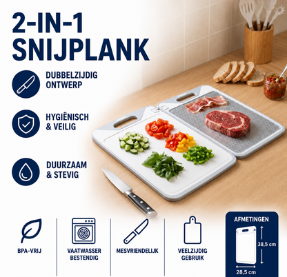 Snijplank | Dubbelzijdige Snijplank Voor Veiliger Koken
