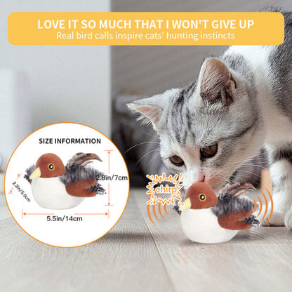 ChirpChase | Interactieve Vogel met Chirp en Flapperende Vleugels voor Katten