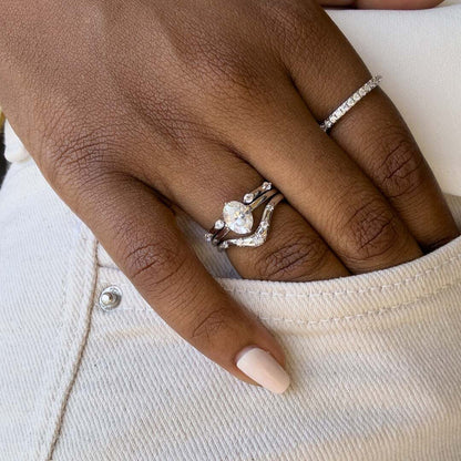 NovaLuxe | Set van 3 Zilveren Ringen met Hybride Mix van Elegant en Modern Design