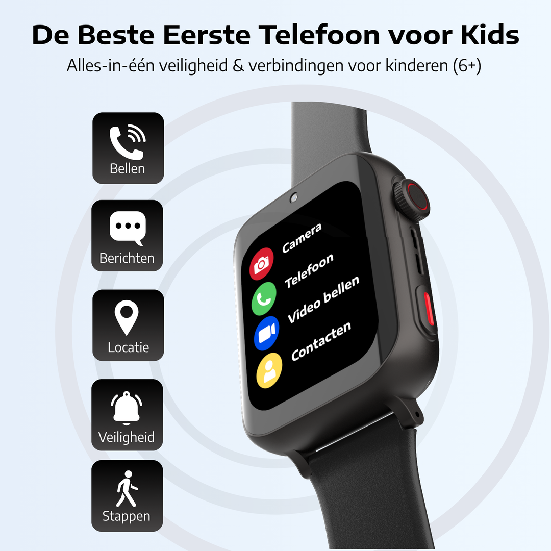 TrackBuddy | GPS Horloge voor Kinderen met Realtime Locatie en Veilig Bellen