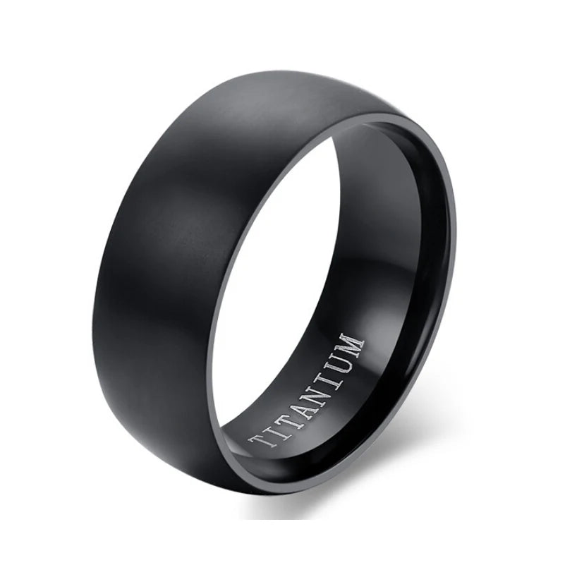 Zwarte Titanium Ringen voor Mannen en Vrouwen