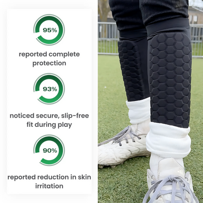 SafeStrike | Ademend Voetbal Scheenbeschermer met Schokabsorberende Pads