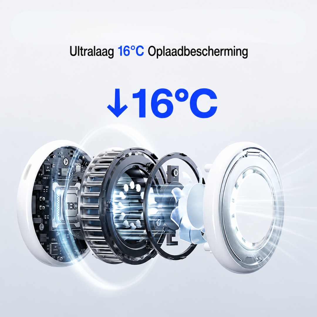 PolarCircle | 25W Draadloze Snellader met Actieve TEC-koeling
