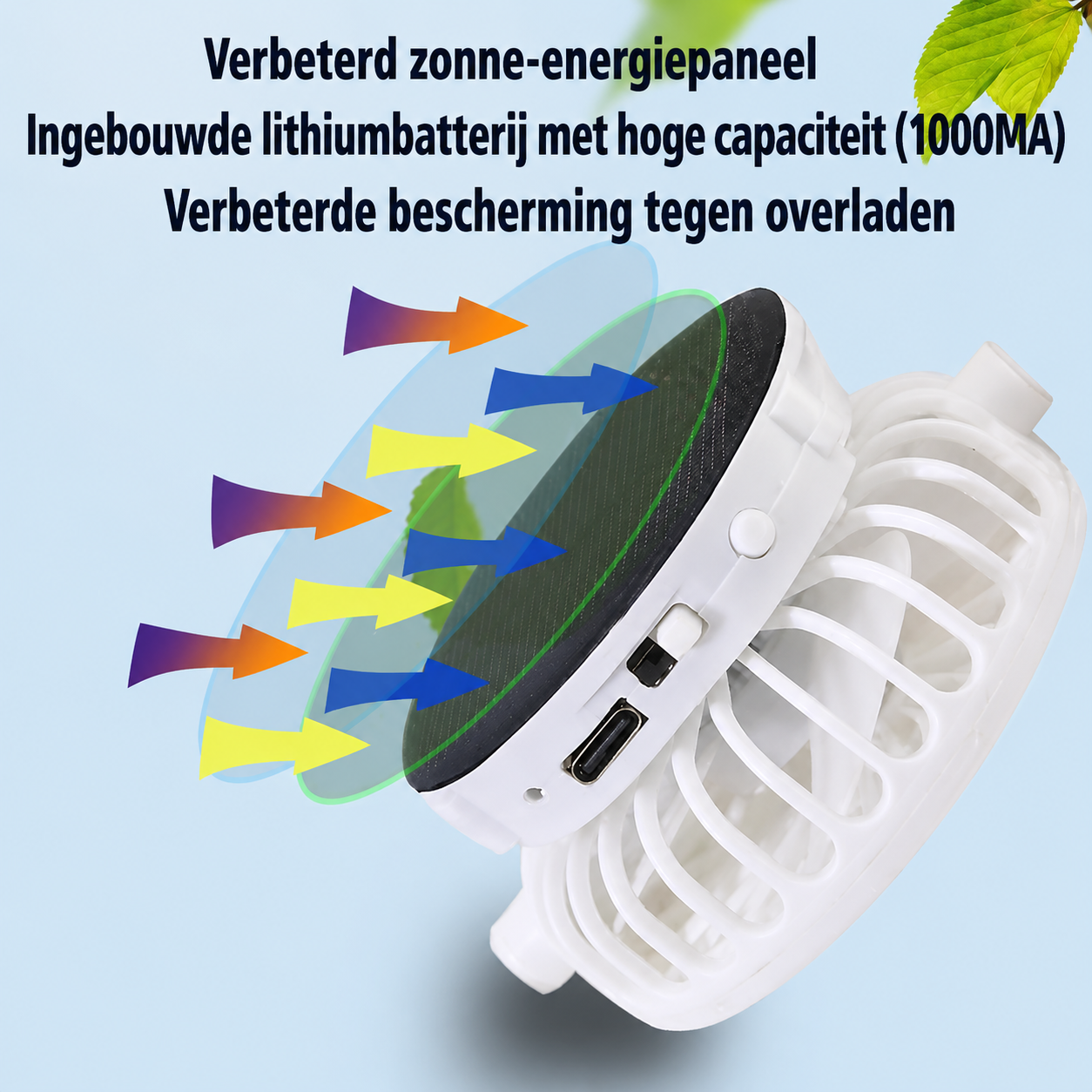 SolarBreeze | Verkoelende Outdoor Hoed Met Zonne-energie En USB