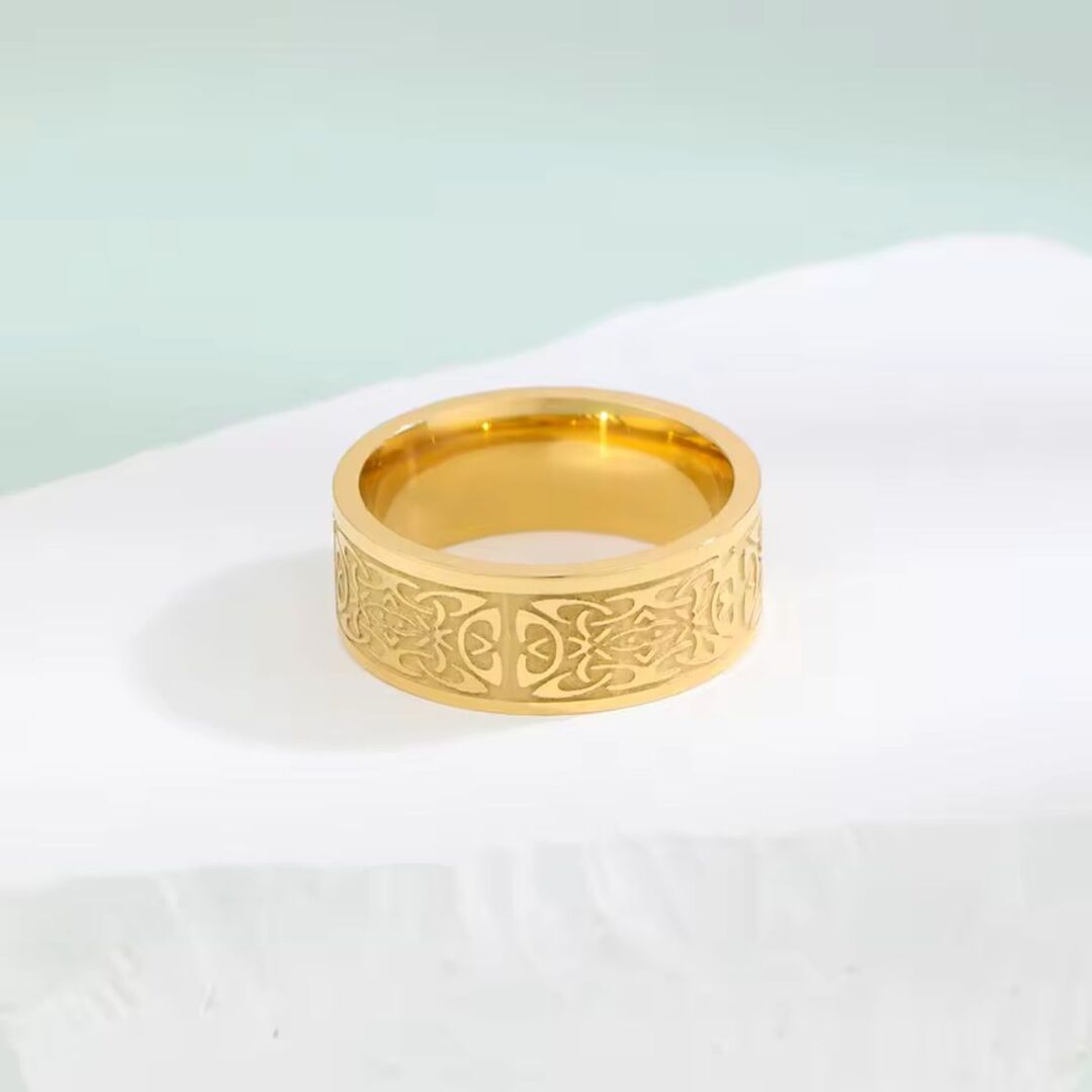 GraceRing | Gouden Plating met Arabische Inscriptie van Gemak en Kracht