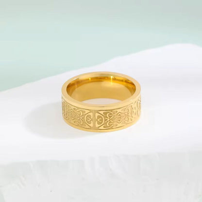 GraceRing | Gouden Plating met Arabische Inscriptie van Gemak en Kracht