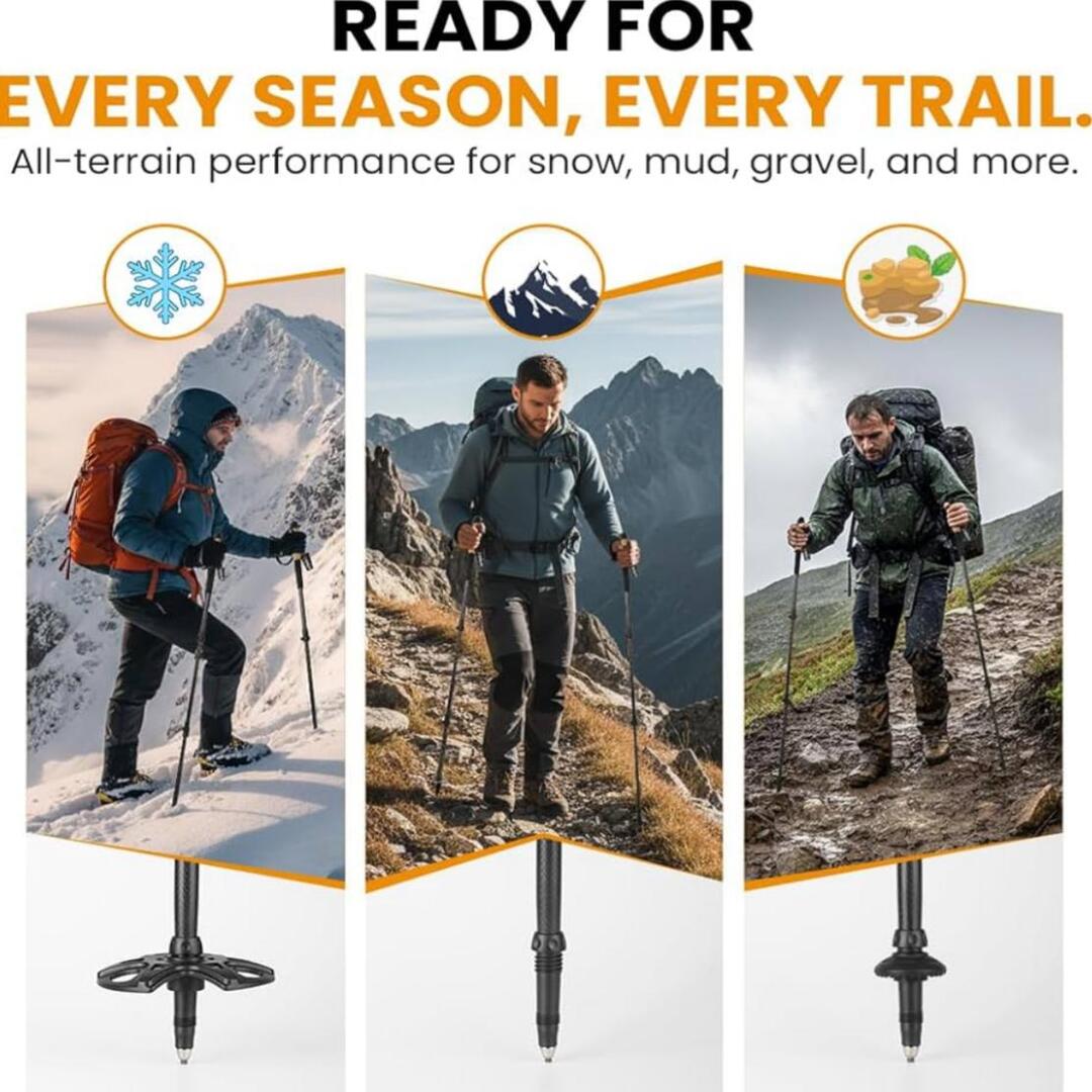 PeakWalker | Opvouwbare en Hoogte Verstelbare Wandelstokken voor Ultiem Comfort