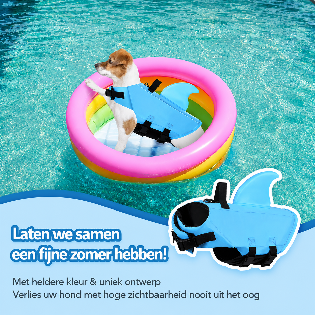 SharkPaw | Zwemvest Voor Honden Met Haaienvin