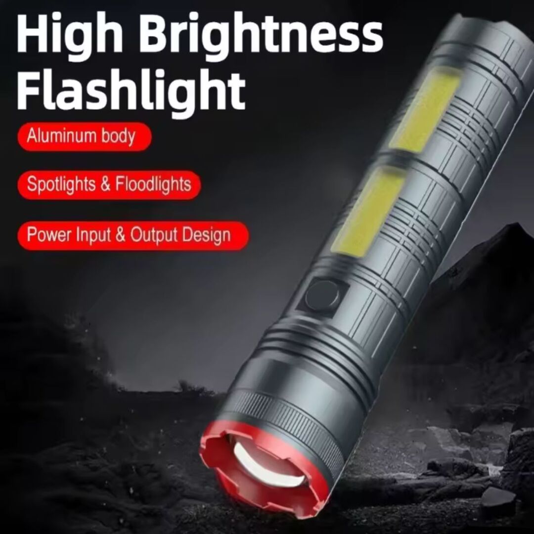 BrightCore | Krachtige Oplaadbare Zaklamp met Groot Lichtbereik