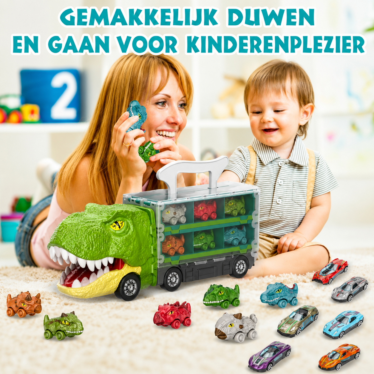 DinoTrack | Dinosaurus Transporttruck Voor Kinderen