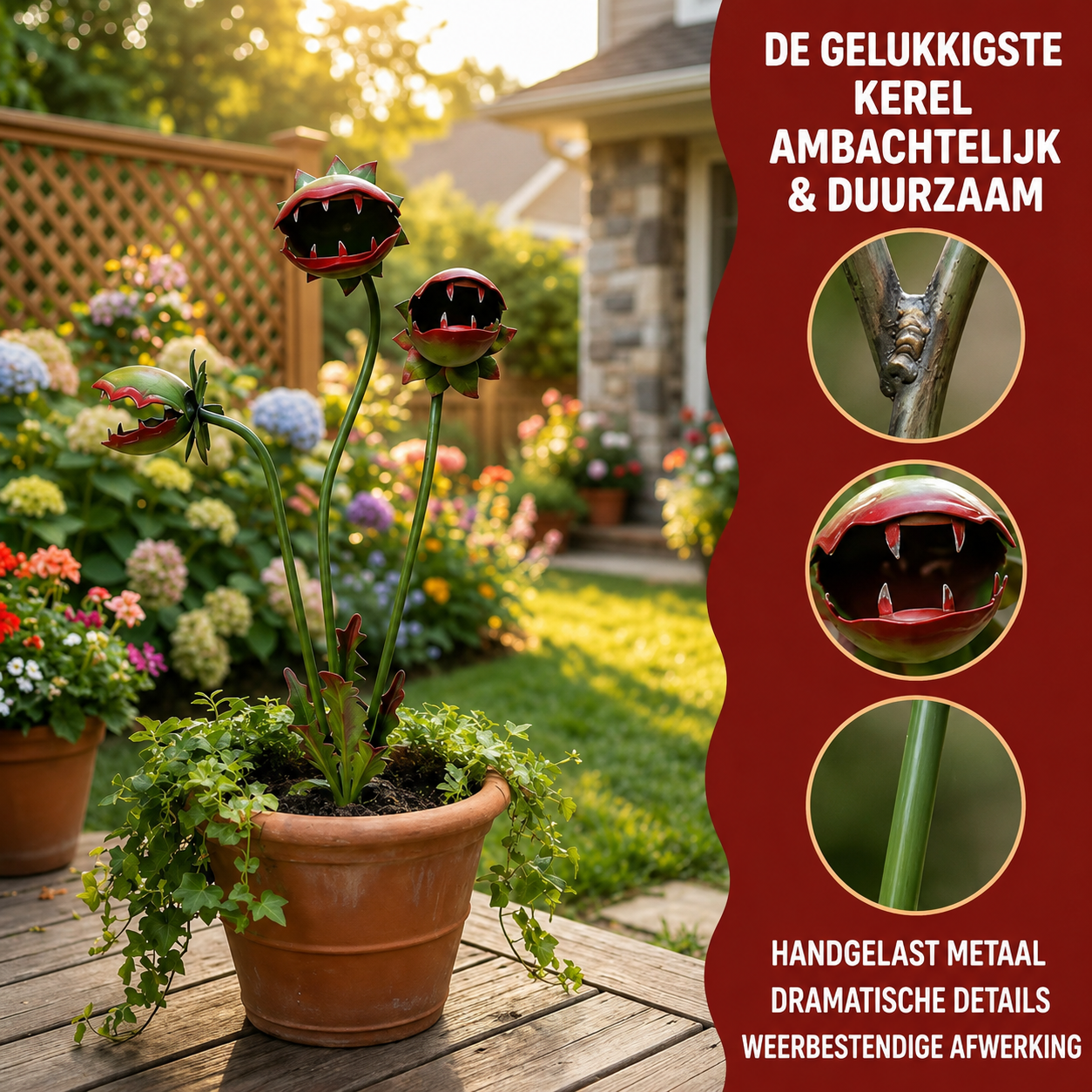 VleesPlant | Decoratieve Metalen Vleesplant Voor De Tuin
