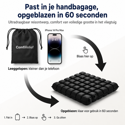 ComfiSeat | Pijnvrij zitten zonder druk op je lichaam