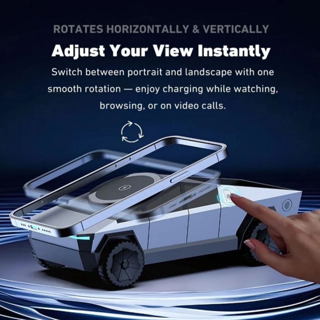 MagStation | 3-in-1 MagSafe Oplaadstation met Rotatie & LED Sfeerverlichting