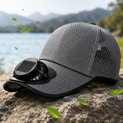 SolarBreeze | Verkoelende Outdoor Hoed Met Zonne-energie En USB