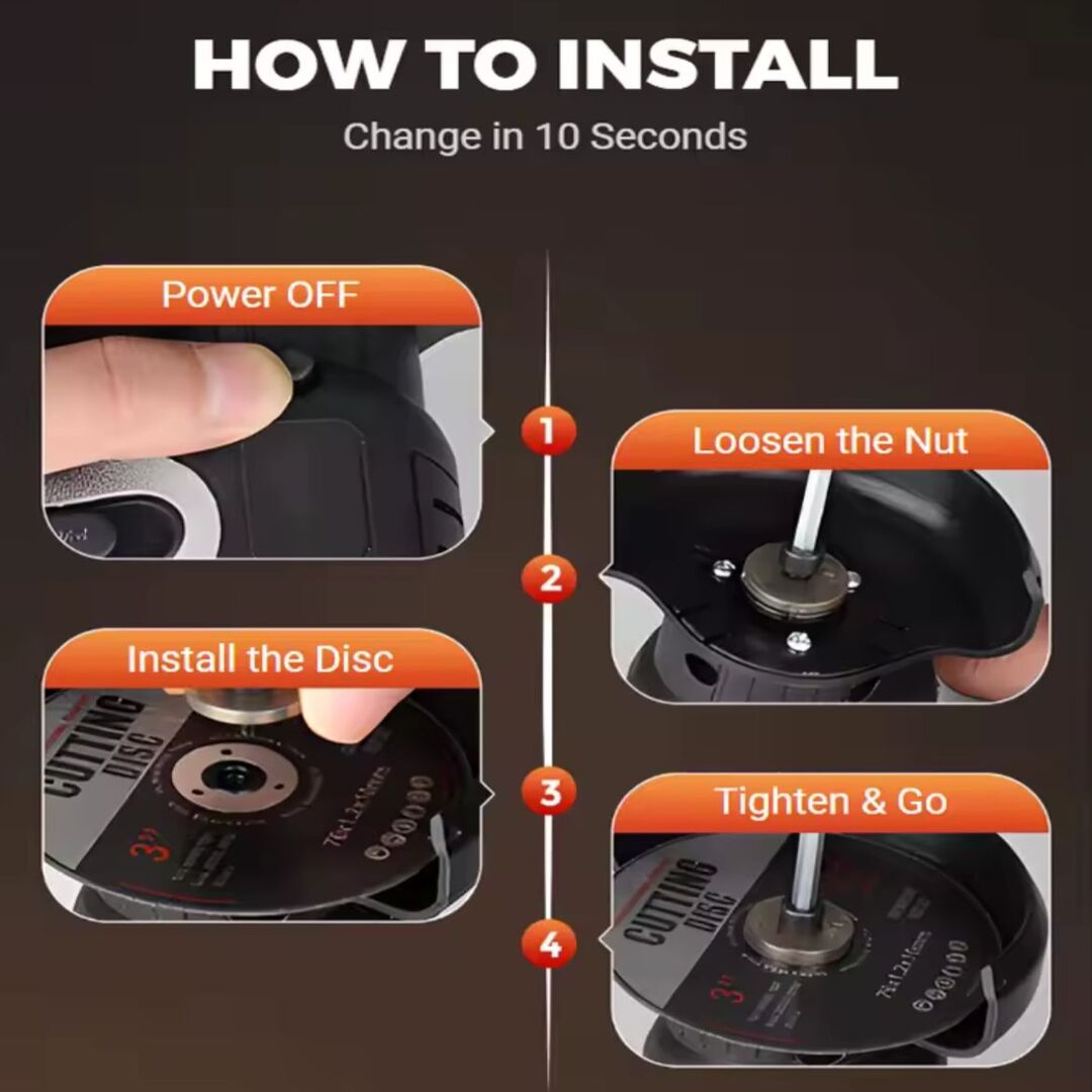 PowerGrind | 12V Draadloze Mini Haakse Slijper met 15.000 RPM