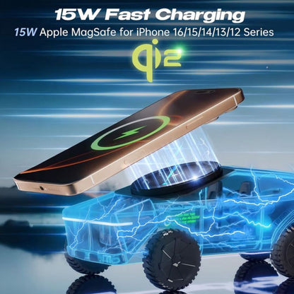 MagStation | 3-in-1 MagSafe Oplaadstation met Rotatie & LED Sfeerverlichting