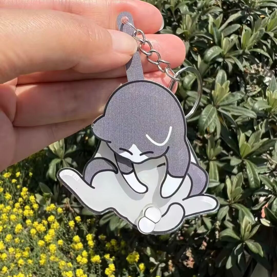 TinyCharm | Sleutelhanger met Kittens & Eieren Design