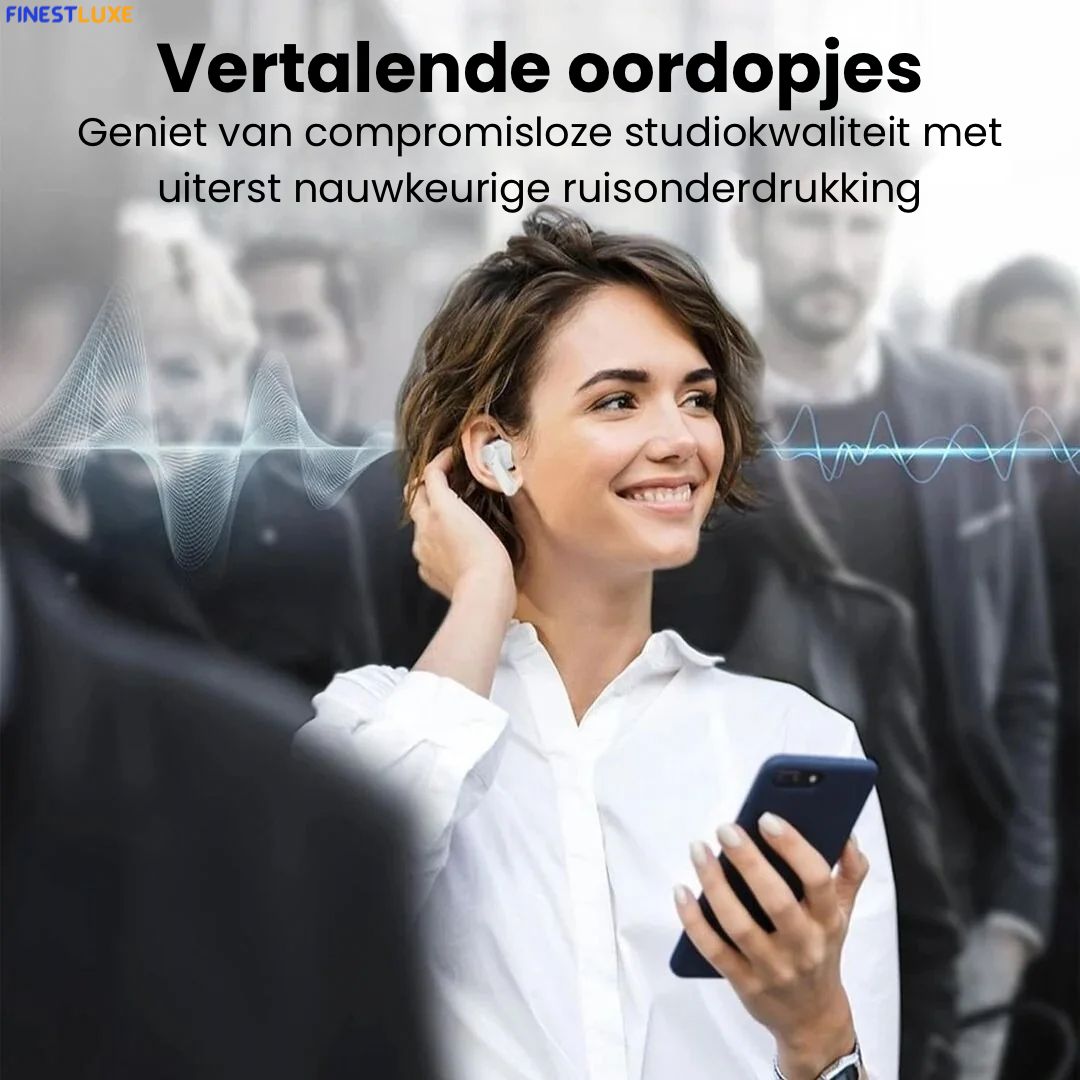 LinguaBuds | AI-oordopjes met Directe Spraakvertaling in 100+ Talen