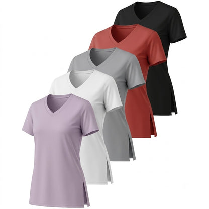 ActiveFit | 5-Pack Zachte V-Hals Sportshirts