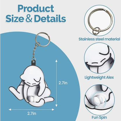 TinyCharm | Sleutelhanger met Kittens & Eieren Design