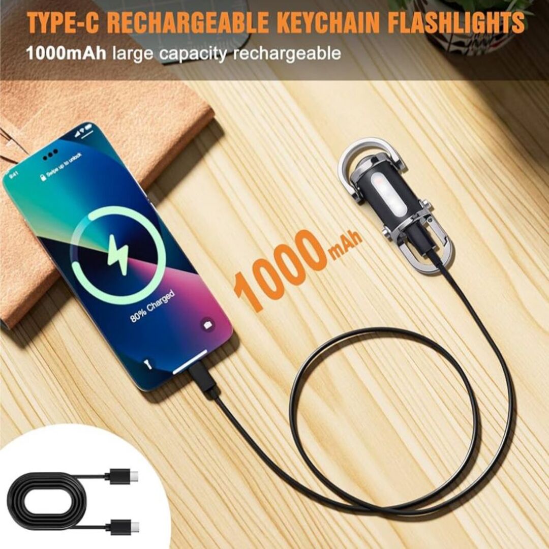 MiniFlash | Oplaadbare Zaklamp Sleutelhanger