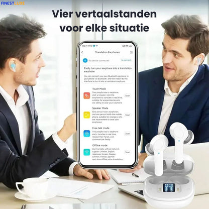 LinguaBuds | AI-oordopjes met Directe Spraakvertaling in 100+ Talen