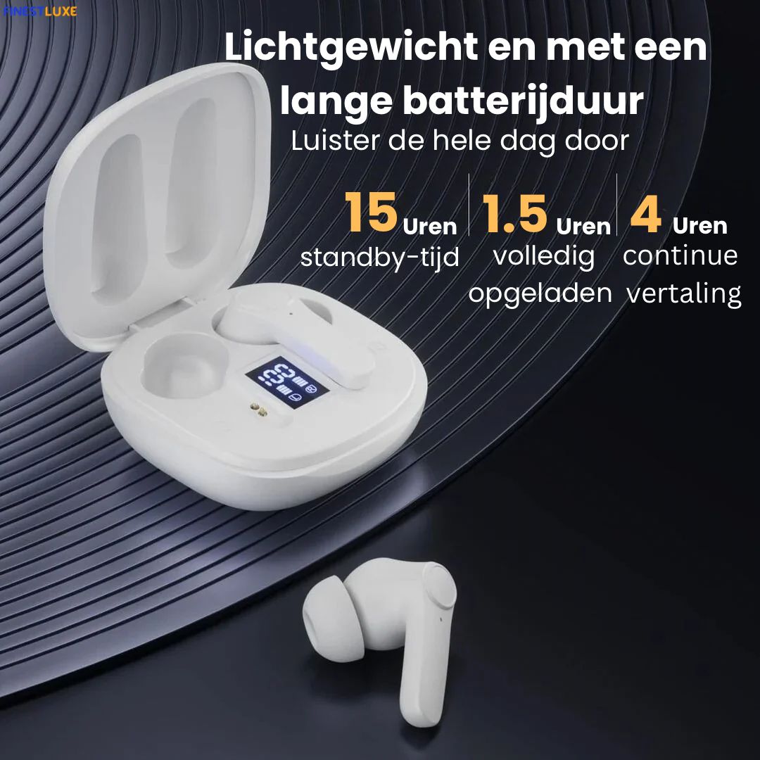 LinguaBuds | AI-oordopjes met Directe Spraakvertaling in 100+ Talen