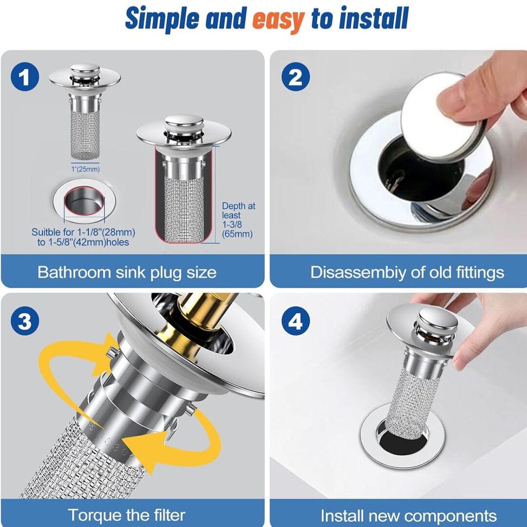 DrainGuard | Pop-up Afvoerfilter voor een Schone en Verstoppingsvrije Gootsteen