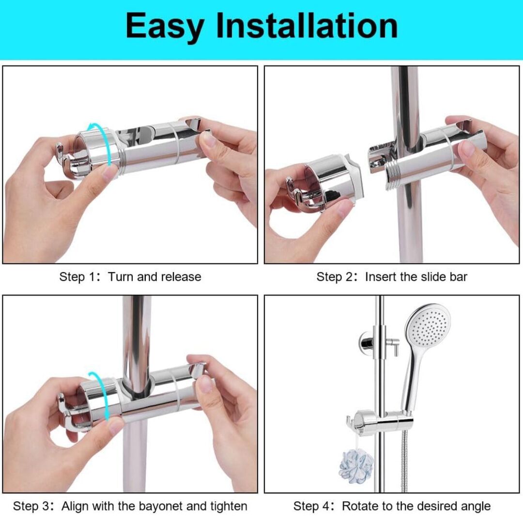 ClipShower | Verstelbare Douchekophouder zonder Boren