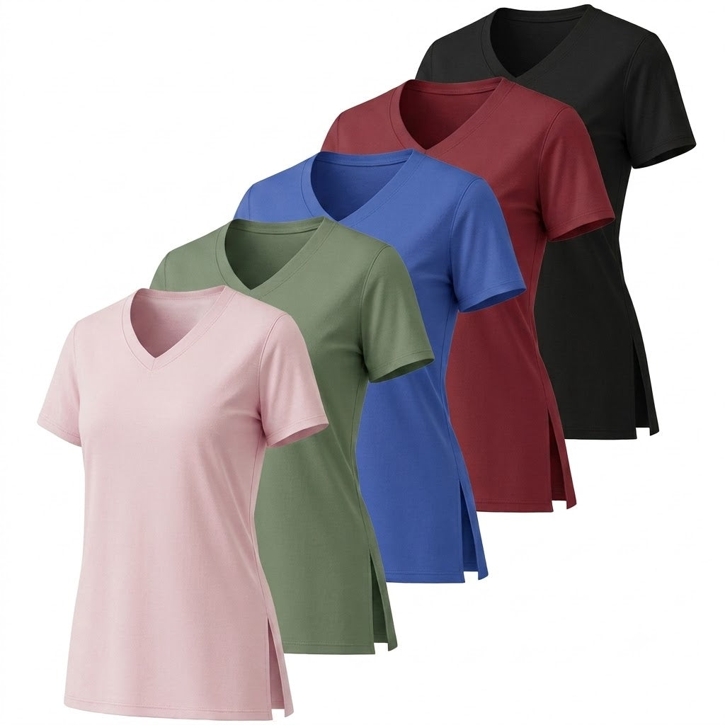 ActiveFit | 5-Pack Zachte V-Hals Sportshirts