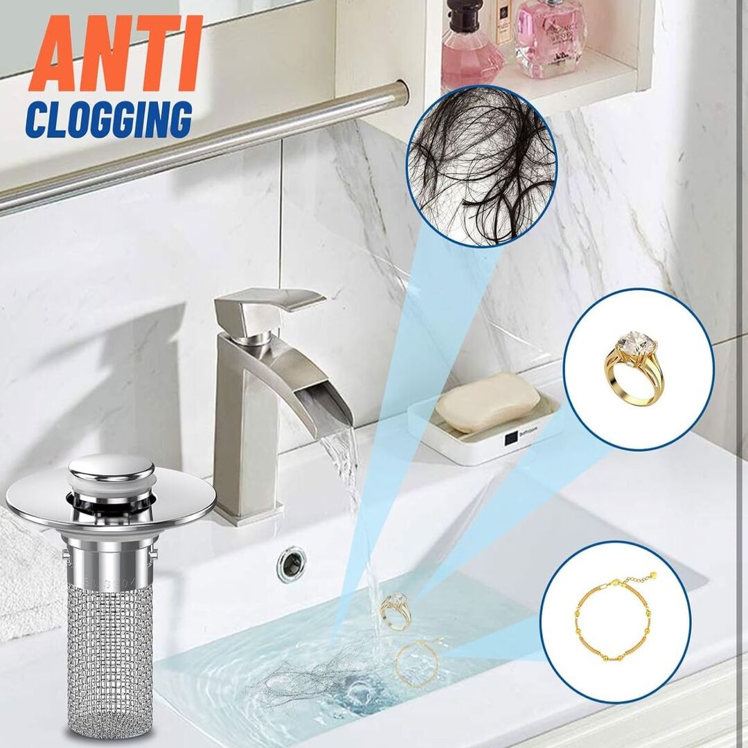 DrainGuard | Pop-up Afvoerfilter voor een Schone en Verstoppingsvrije Gootsteen