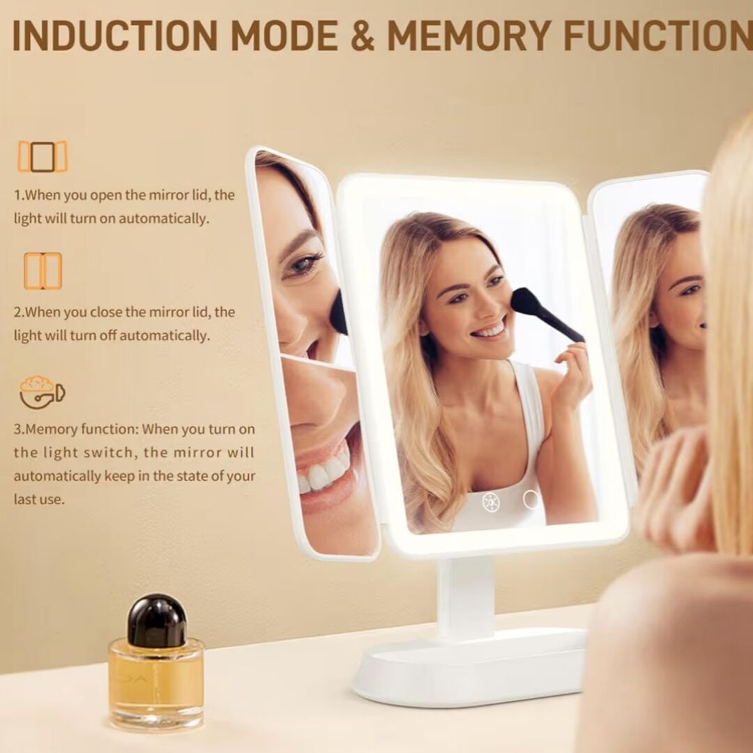 GlowUp Mirror | Make-up Spiegel met Verstelbare LED-verlichting
