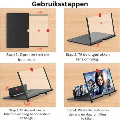 ScreenMax | Opvouwbare Mobiele Telefoon Schermvergroter 3D HD