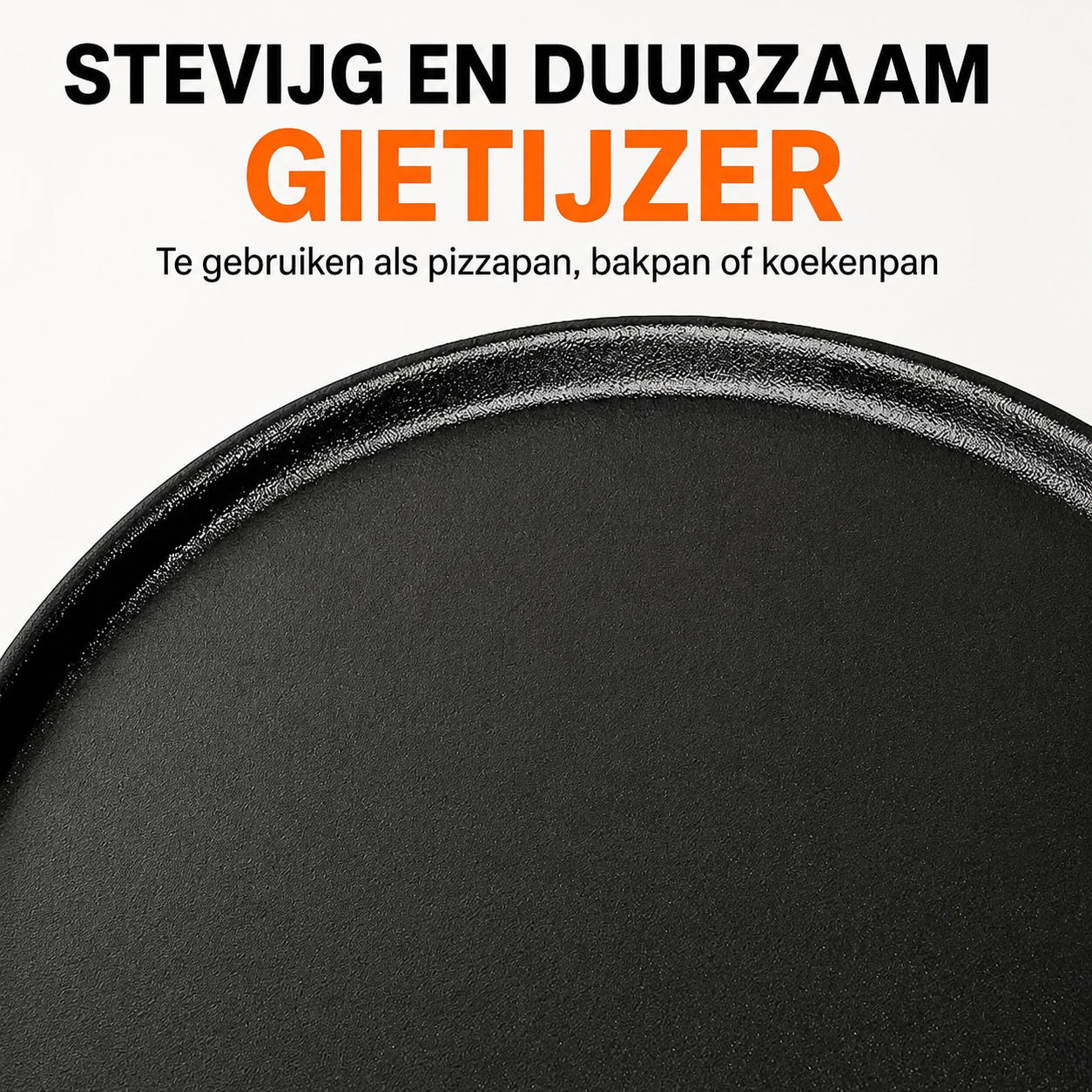 CrispPan | 14 Inch Gietijzeren Pizzapan Voor Een Krokante Bodem