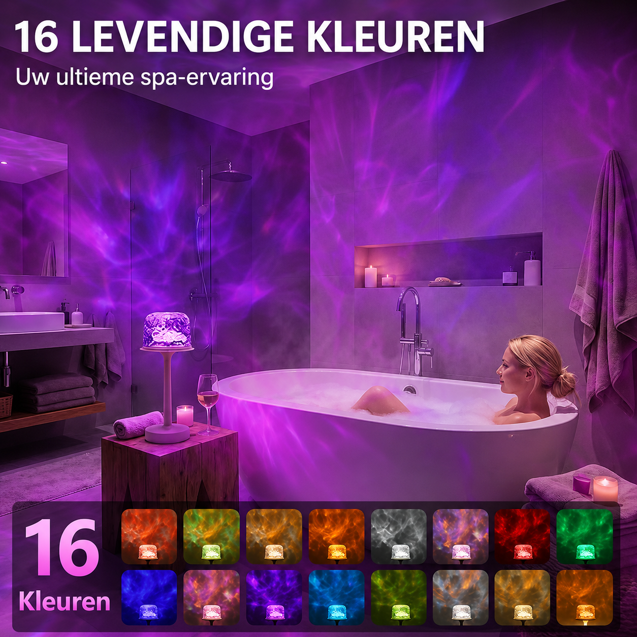 LunaShower | Sfeervolle Projectielamp Voor Douche & Bad