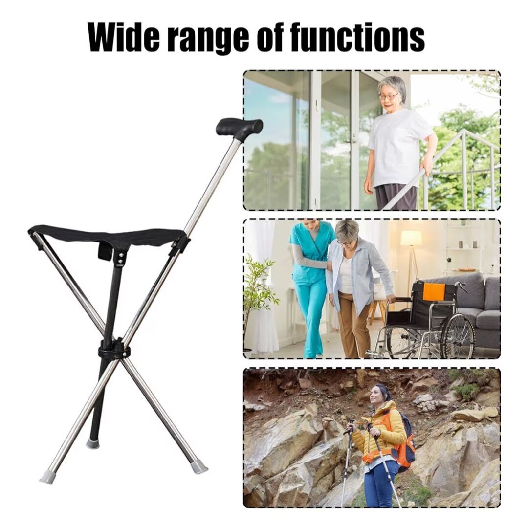 TravelEase | 2-in-1 Wandelhulp met Direct Zitcomfort