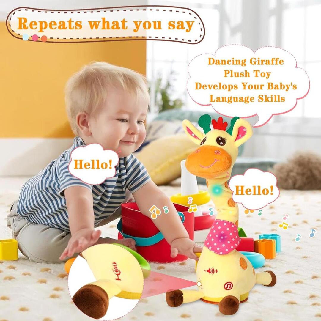EchoGiraffe | Interactieve Zingende & Dansende Knuffel met Spraakherhaling