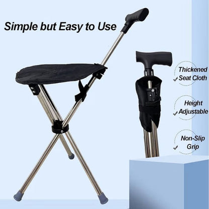 TravelEase | 2-in-1 Wandelhulp met Direct Zitcomfort