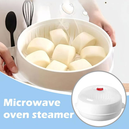 QuickSteam | Dubbel-Laagse Magnetron & Stoommand voor Snel en Gezond Koken